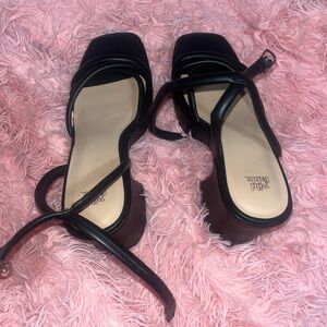 Wild Fable Black Strappy Heels